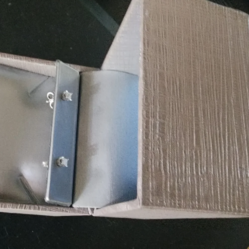 Elegant Silver Stud Earrings - Picture 2 of 2